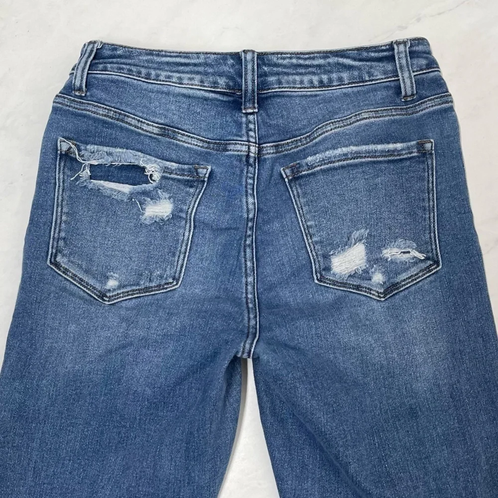 Bridge By Gly High Rise Ankle Straight Leg Distressed Jeans Size 25